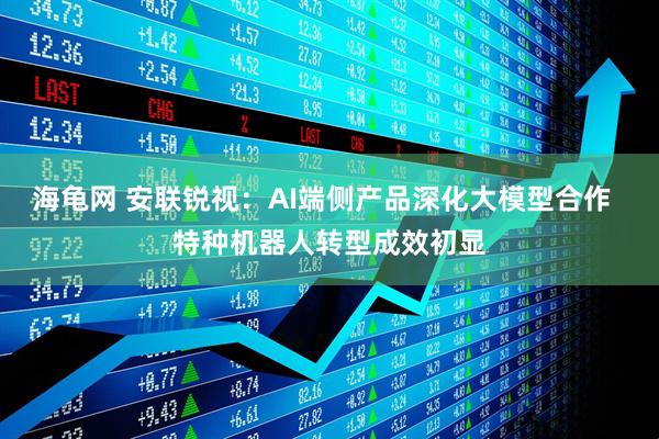 海龟网 安联锐视：AI端侧产品深化大模型合作  特种机器人转型成效初显