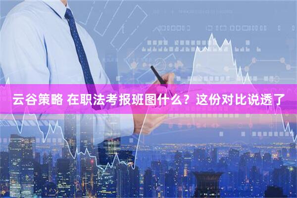 云谷策略 在职法考报班图什么？这份对比说透了